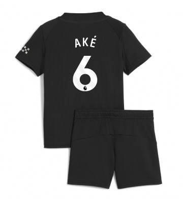Manchester City Nathan Ake #6 Seconda Maglia Bambino 2025-26 Manica Corta (+ Pantaloni corti)